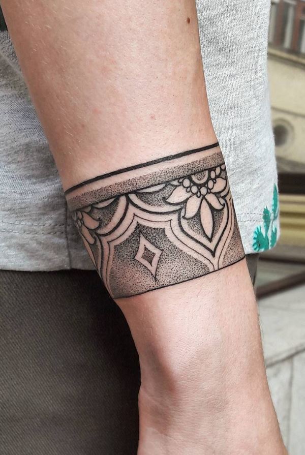 Ornamental style arm band tattoo on the left... - Official Tumblr page for  Tattoofilter for Men and Women